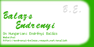 balazs endrenyi business card