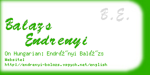 balazs endrenyi business card